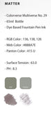Colorverse Multiverse No. 29 Matter ink, 2ml sample, dye-based, plant-based, smooth writing, part of Multiverse Collection Season 3, includes ink color swatches.