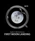 First Moon Landing - 65ml + 4x15ml Set features a Moon graphic with Apollo-11 spacecraft icons, celebrating the 50th anniversary of the lunar landing.