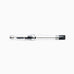 VAC 700R (Clear) - Stub 1.1, a transparent fountain pen with silver trim, showcasing a visible piston-fill mechanism and black end cap.