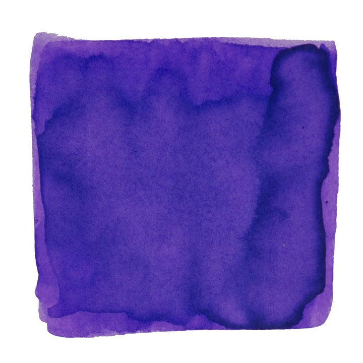 Aichi (Blessed With Happiness) - 30ml ink, featuring a textured, uneven deep purple watercolor wash, representing Tono & Lims' dye-based collection from South Korea.