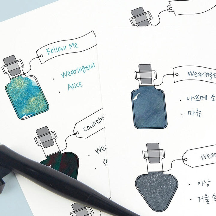 Wearingeul Impression Ink Swatch Sheets (Alice's Potion) Paper
