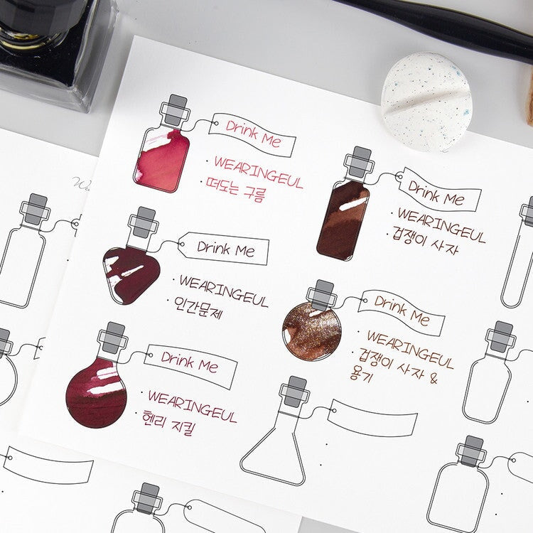 Wearingeul Impression Ink Swatch Sheets (Alice's Potion) Paper