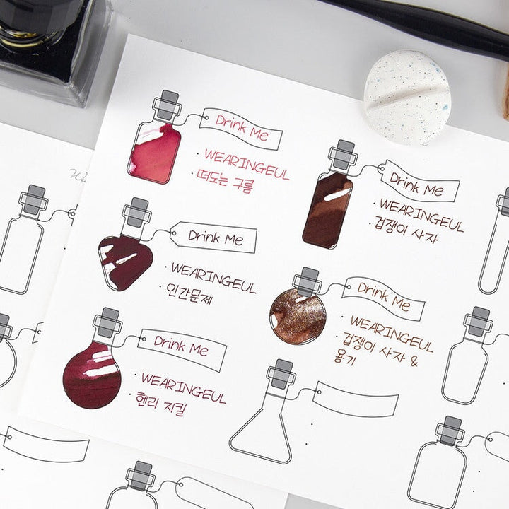 Wearingeul Impression Ink Swatch Sheets (Alice's Potion) Paper