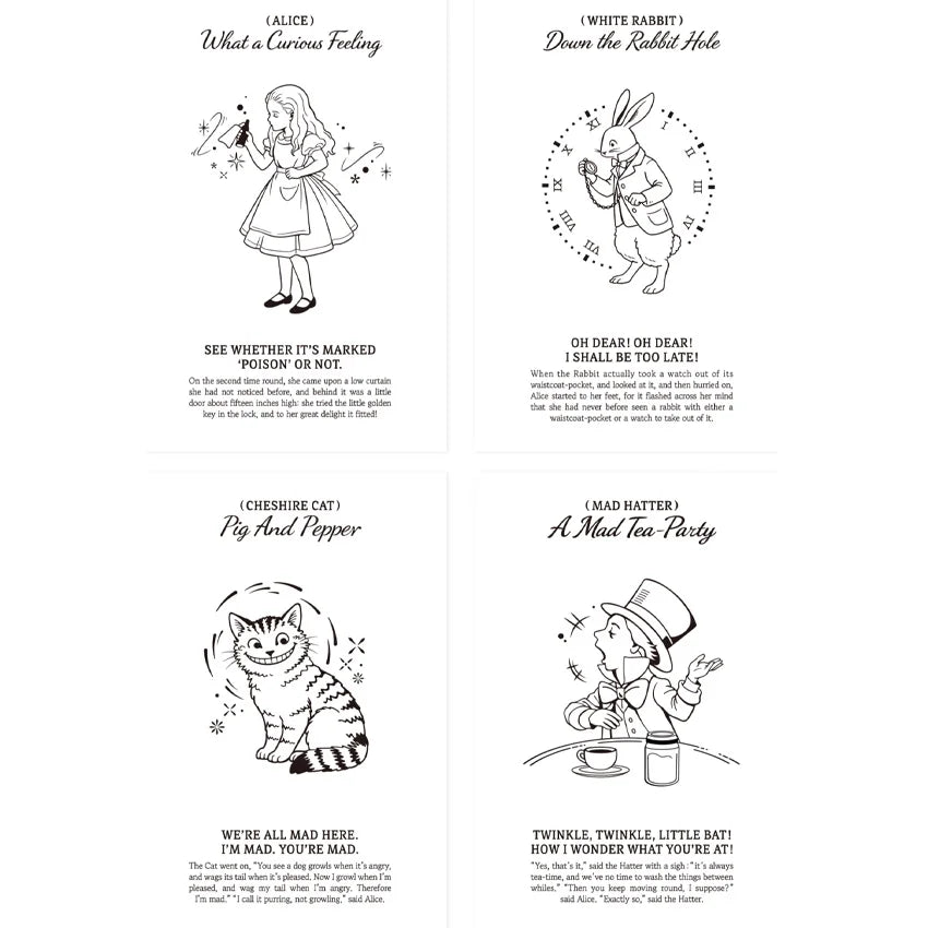 Color Swatch Postcard Set (Alice’s Adventures in Wonderland)