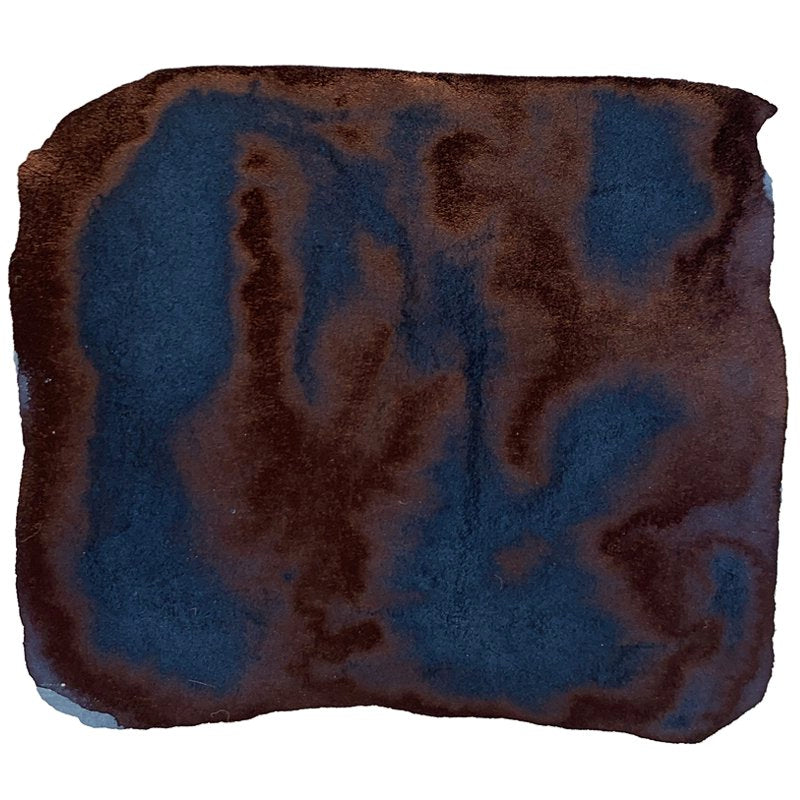 Aoguro - 2ml ink sample, showcasing a deep blue base with brownish sheen, inspired by Japanese color perception, suitable for various pens.