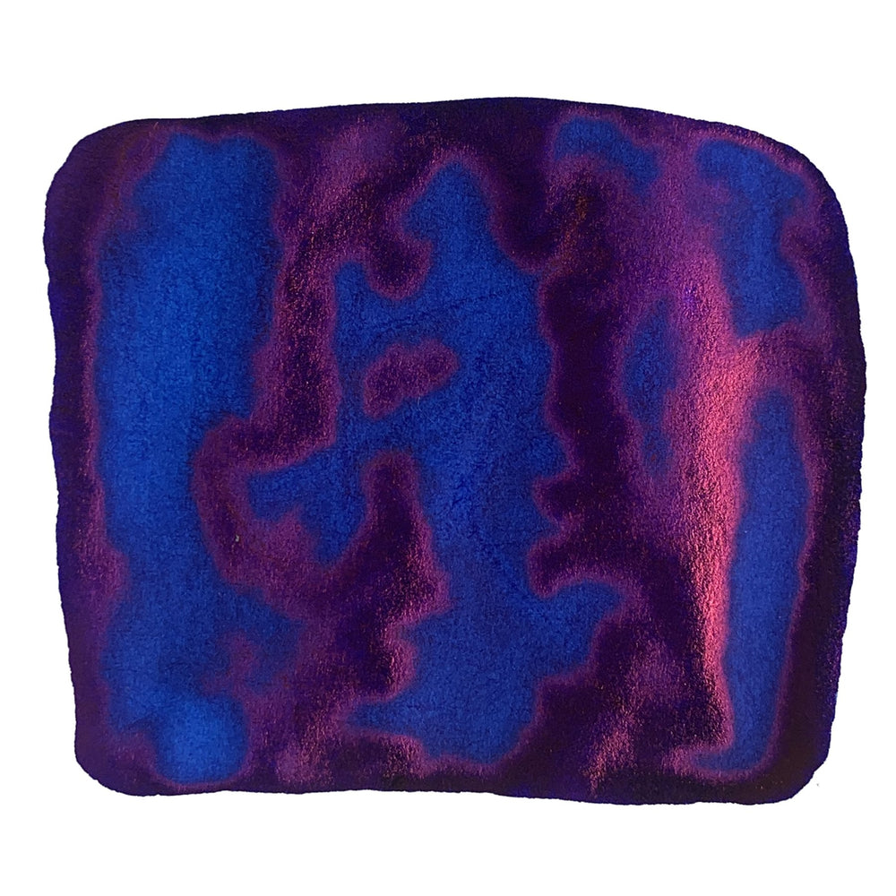 Azure (Maharlika 7107) - 30ml ink swatch features velvety cobalt blue and magenta clouds, resembling an abstract painting, reflecting Philippine sunsets.