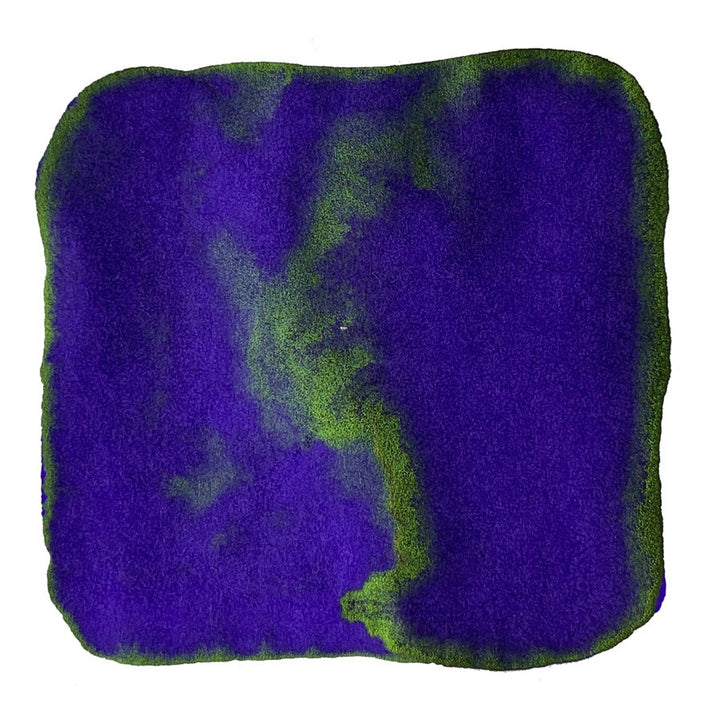 T53 Crystal Ink - Azurite - 30ml, features a vibrant watercolor swatch with deep violet blending into neon-green, showcasing LAMY's dye-based ink quality.