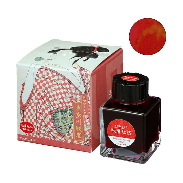 Taccia Utamaro-Benizakura - 40ml Bottled Ink