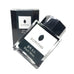 3Oysters Black Moss - 38ml fountain-pen ink in a square glass bottle, with a box behind, designed for easy tilt to access every drop.