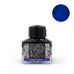 Diamine Blue Velvet (150th Anniversary) fountain pen ink, 40ml triangular bottle, showcased with a deep blue swatch, perfect for vintage pens and conscientious writing.