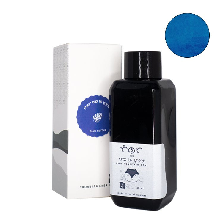 Troublemaker Inks Blue Guitar - 60ml Bottled Ink