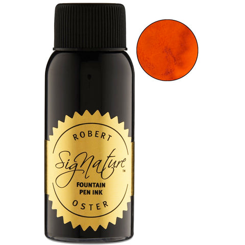 Robert Oster “Signature” fountain-pen ink, Orange - 50ml, with a bright, warm orange swatch, inspired by South Australia's wine regions.