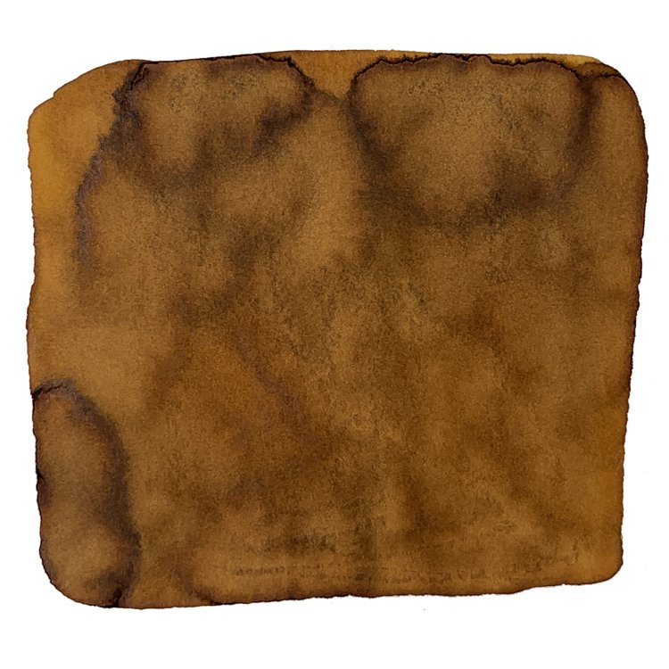 Bronze Leaf - 20ml swatch of textured, brown microfiber or felt-like material, showcasing subtle darker spots, part of Krishna Inks' Super Rich series by Dr. Sreekumar.
