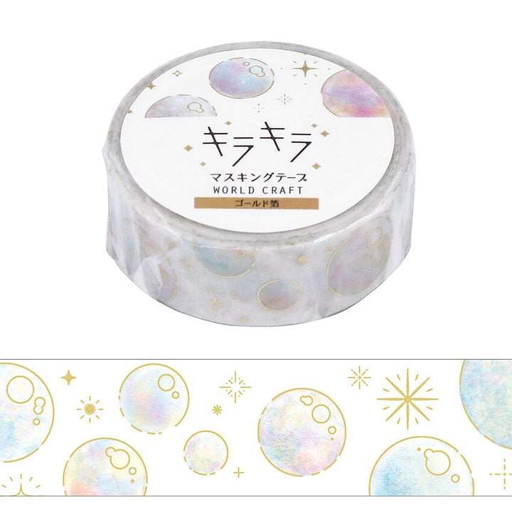 World Craft Bubbles Glitter Foil Washi Tape