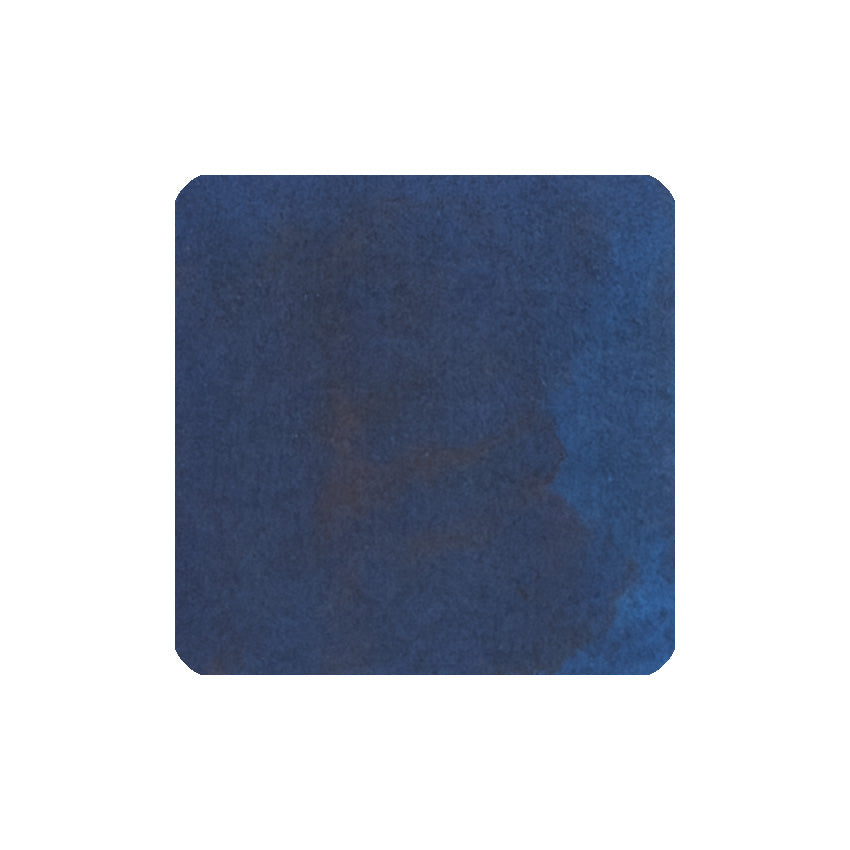 Sailor Manyo Budo fountain pen ink swatch, rich dark blue with slight shading