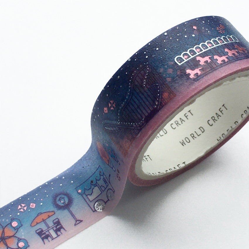 World Craft Carousel Glitter Foil Washi Tape Washi Tape