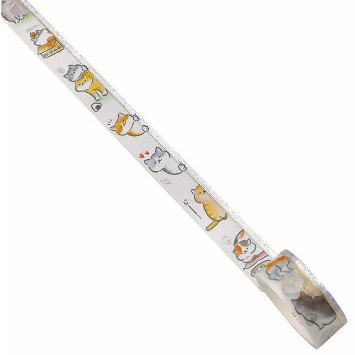 World Craft Peeking Cat Glitter Foil Washi Tape Washi Tape