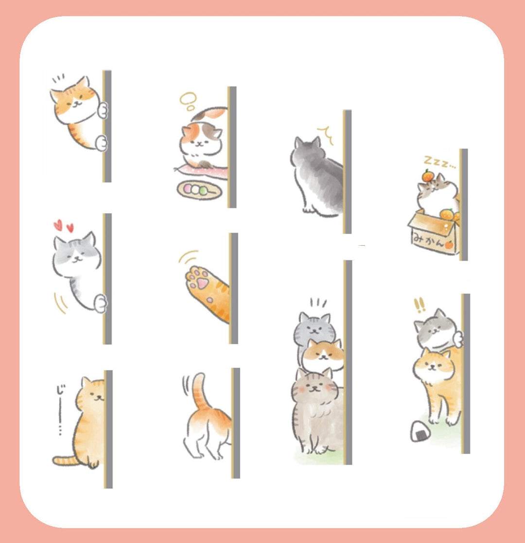 World Craft Peeking Cat Glitter Foil Washi Tape Washi Tape