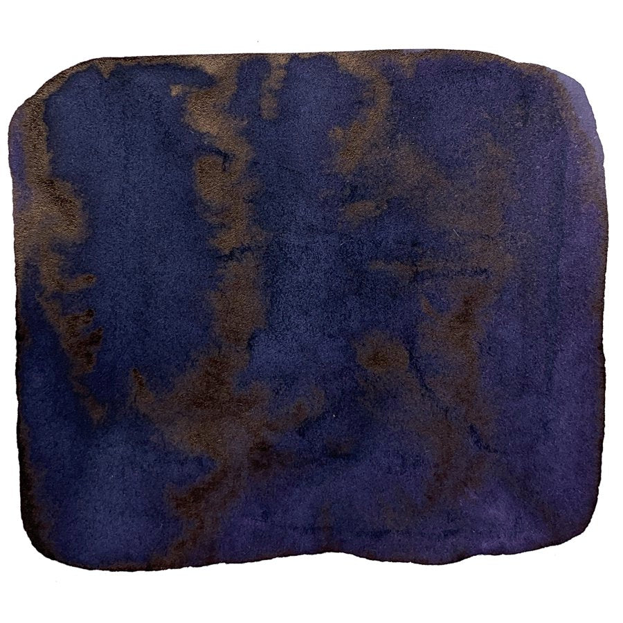 Shikiori Chushu - 20ml ink swatch, deep blue with brownish/golden mottling, showcasing color and shading on white background for Sailor's Four Seasons Series.