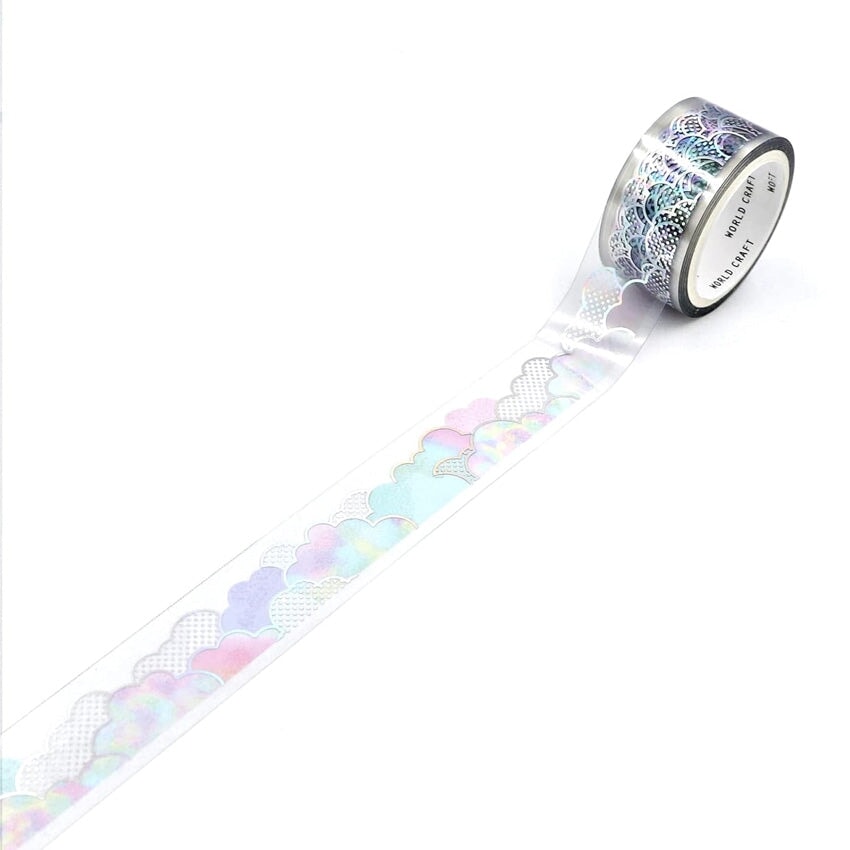 World Craft Cotton Candy Foiled Clear Tape (PET) PET Tape