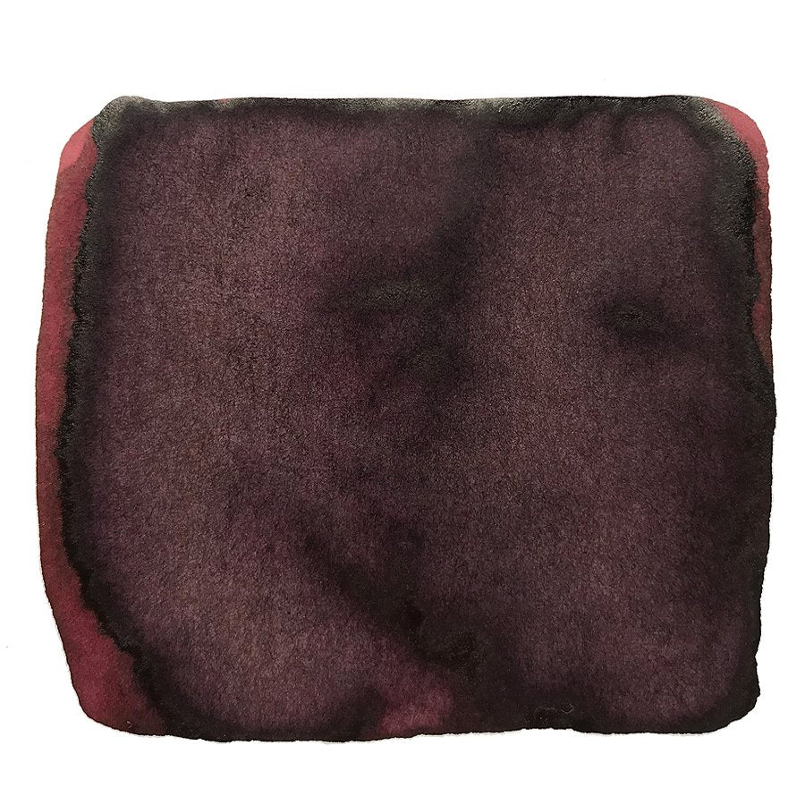 Coast Redwood - 2ml: A blot of deep maroon watercolor ink on a white background, showcasing subtle tonal variations and darker edges, representing plant-based Colorverse ink.