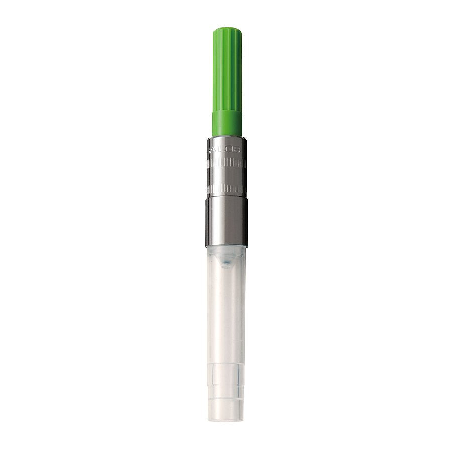 Converter (Light Green) for Sailor Pen, featuring a nylon brush tip with a built-in reservoir, compatible with Professional Gear, PG Slim, and Profit models.