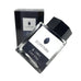3Oysters Cool Gray fountain-pen ink, 38ml, in a square glass bottle with a faceted black cap, alongside its matching box.