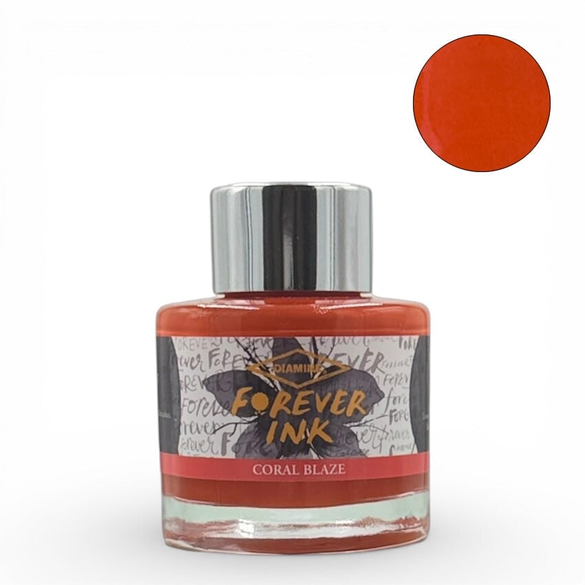 Diamine Coral Blaze (Forever Ink) - 2ml Ink Sample