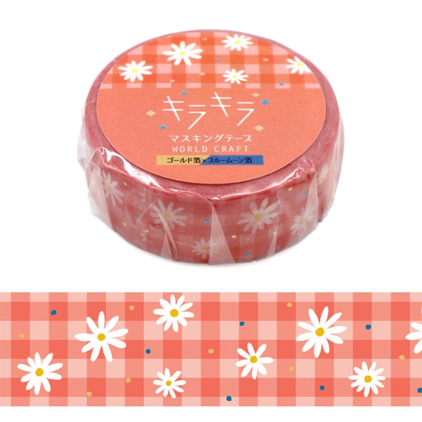 World Craft Daisy Glitter Foil Washi Tape