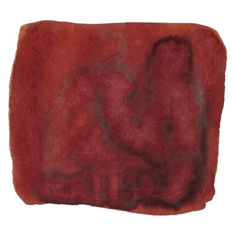 Abstract red watercolor swatch with maroon veins, representing Krishna Inks' Dark Chocolate - 2ml, part of the Super Rich series, handcrafted in Kerala.