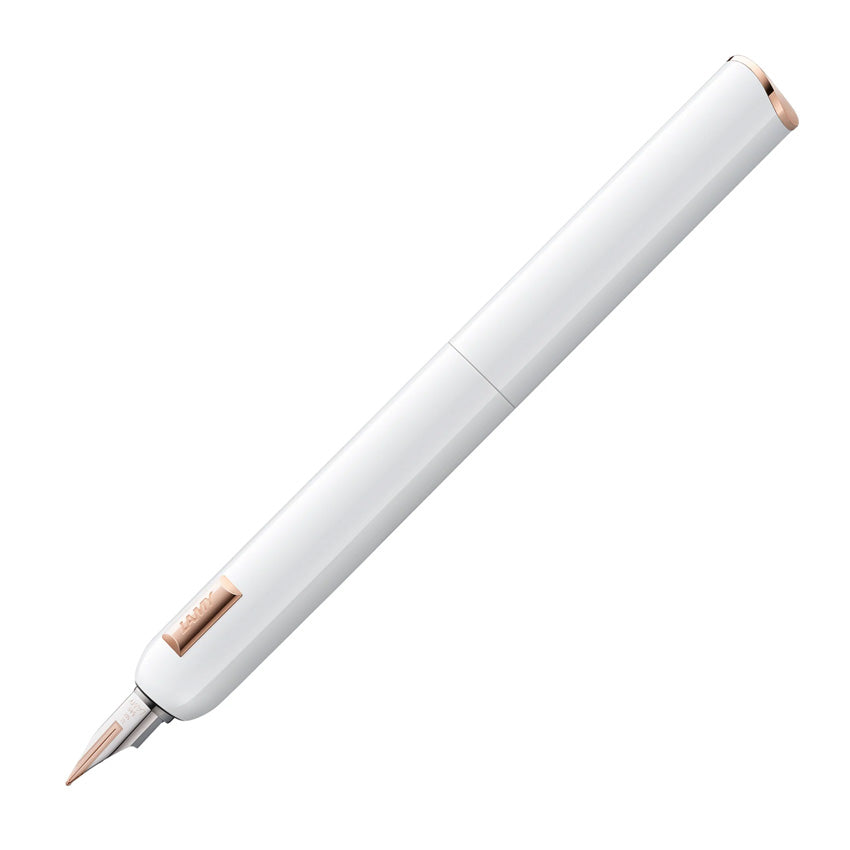 Dialog CC Fountain Pen (White / Rose Gold) - Medium