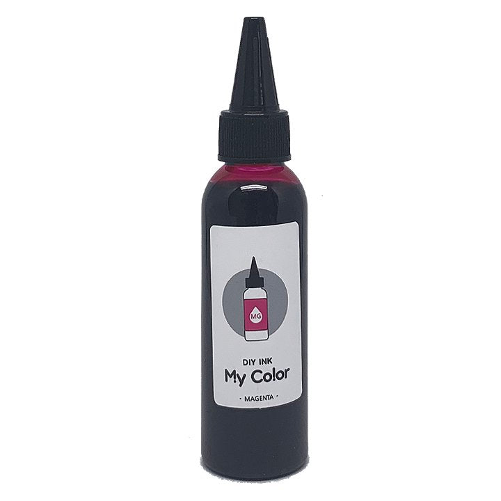 DIY Refill (Magenta) - 60ml in a squeeze-bottle with pointed nozzle cap, featuring DIY INK My Color – MAGENTA label, ideal for 3Oysters Ink set.