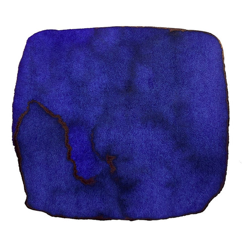 Dragon's Night - 2ml ink sample showcases a deep blue abstract wash with uneven saturation and a darker outline, reflecting the unique Australian palette.
