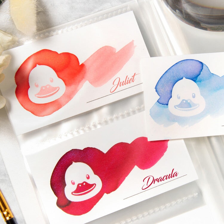 Wearingeul White Duck Ink Swatch Cards Paper