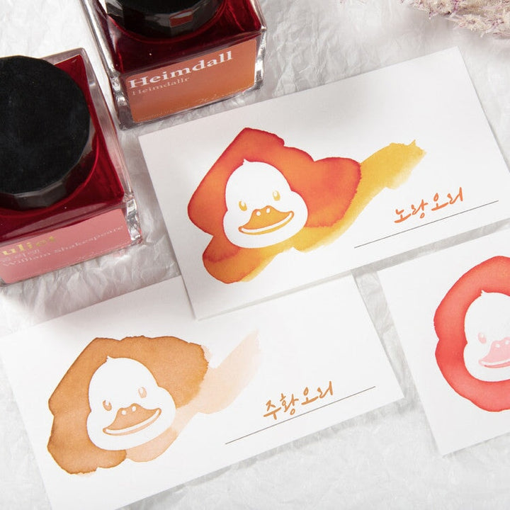 Wearingeul White Duck Ink Swatch Cards Paper