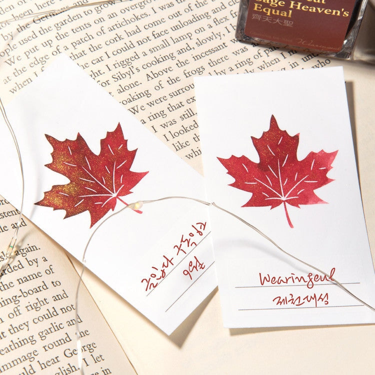 Wearingeul Maple Leaf Ink Swatch Cards Paper