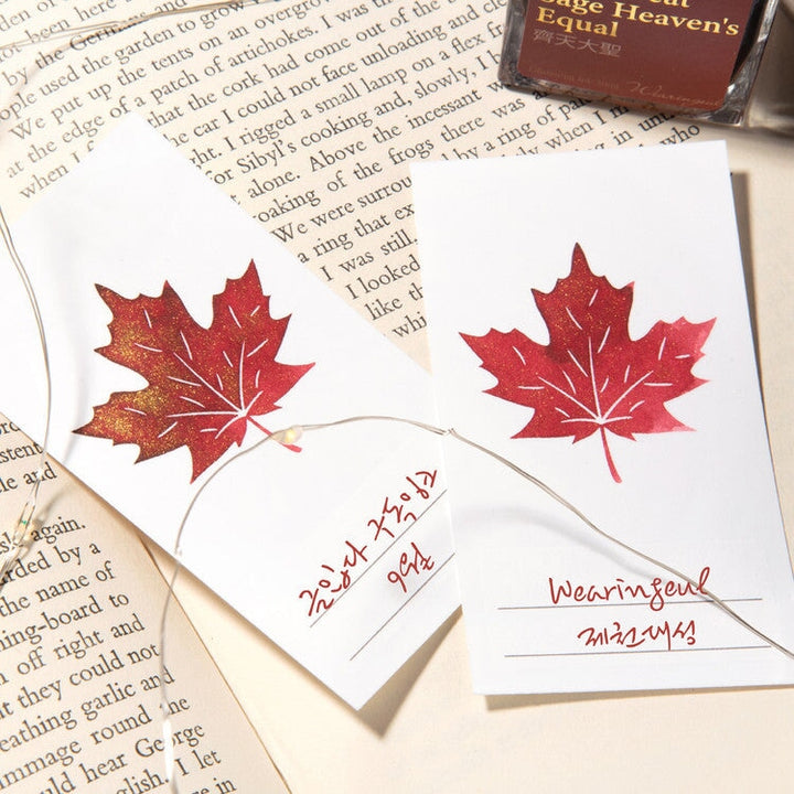 Wearingeul Maple Leaf Ink Swatch Cards Paper