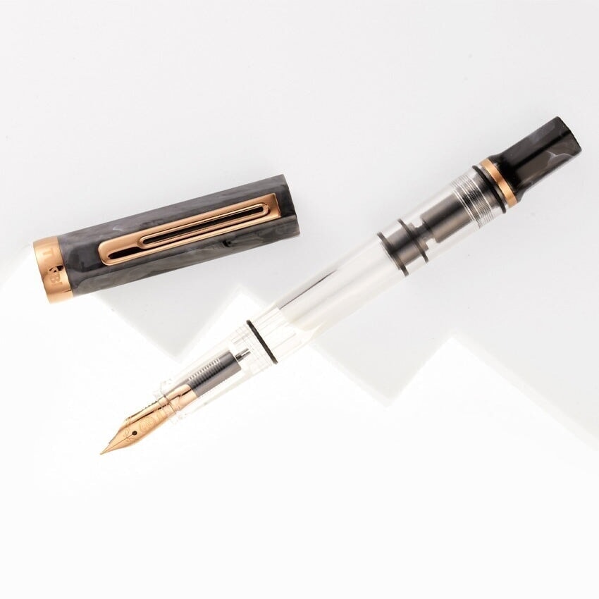 TWSBI ECO (Black Marble/ Bronze) - Broad Fountain Pen