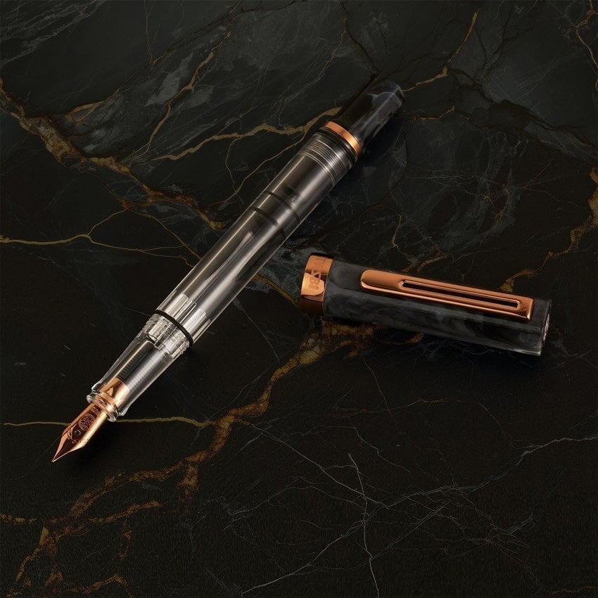 TWSBI ECO (Black Marble/ Bronze) - Broad Fountain Pen