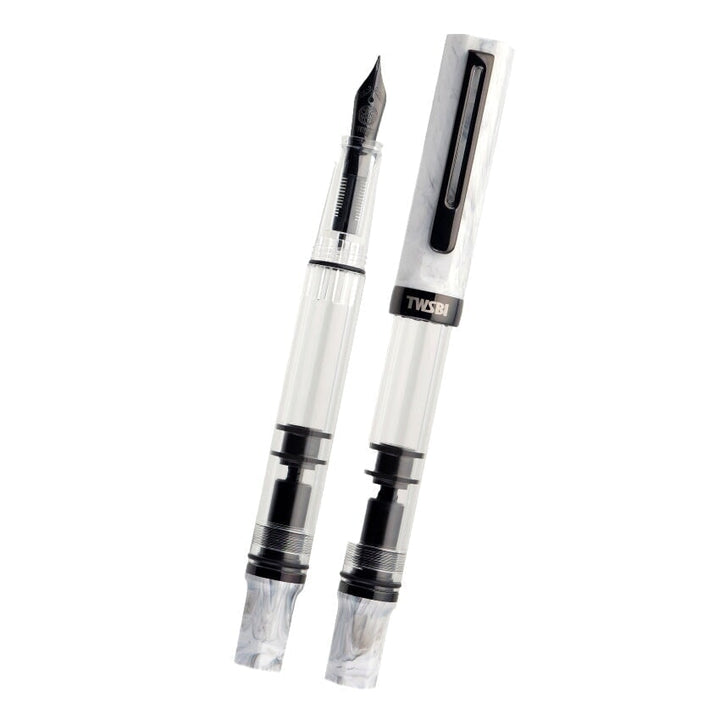 TWSBI ECO (Carrara / Onyx) - Fine Fountain Pen