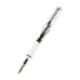ECO-T (Clear) - Fine fountain pen with a transparent body, showcasing its piston-filling mechanism, steel nib, and pronounced grip for structured pen handling.