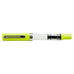 ECO-T (Yellow Green) - Stub 1.1mm fountain pen with clear barrel revealing piston filling mechanism, neon yellow/green cap, and enhanced grip for technique improvement.