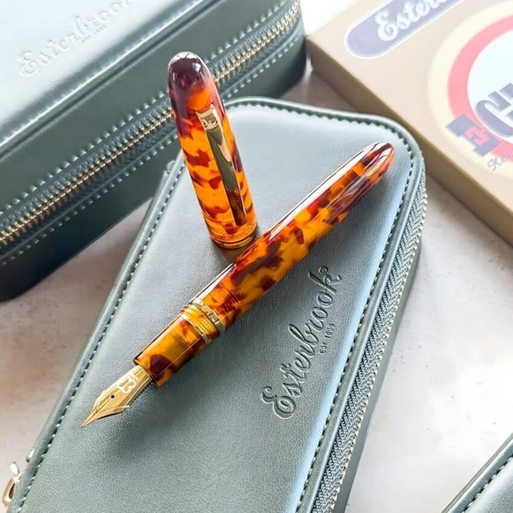 Esterbrook Estie - Amber Tortoise / Gold - Fine Fountain Pen