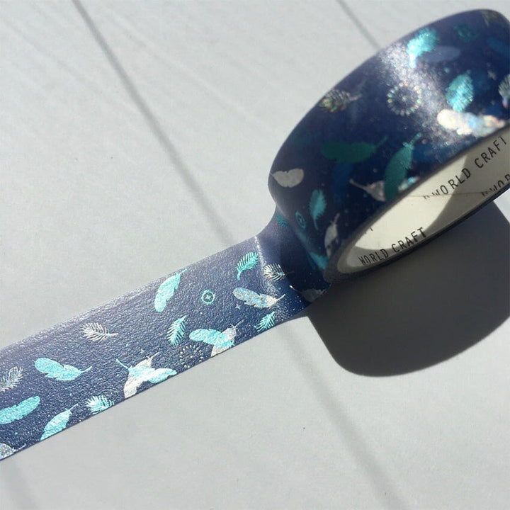 World Craft Feather Glitter Foil Washi Tape