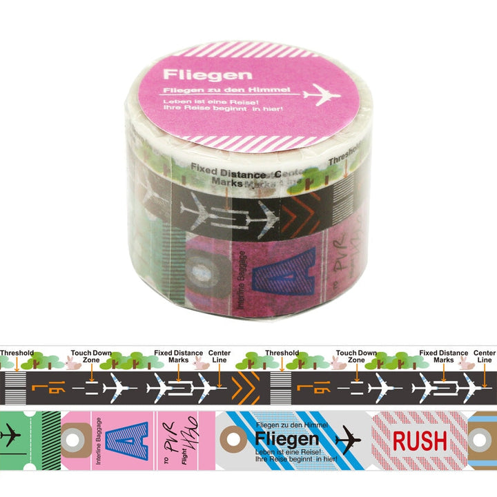 World Craft Fliegen Runway & Flight Washi Tape PET Tape
