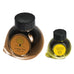 Ginkgo Tree and Golden Leaves - 2ml Each Set, featuring two unique glass bottles with amber-brown and yellow-green plant-based inks, and labeled with tree and leaf graphics.