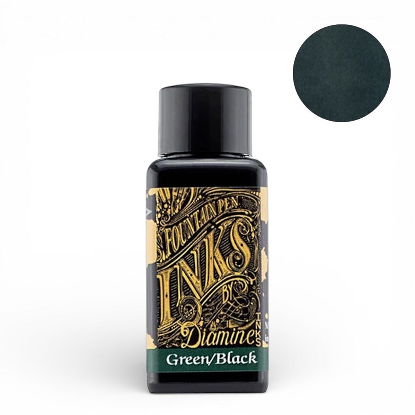 Diamine Green Black - 2ml Ink Sample