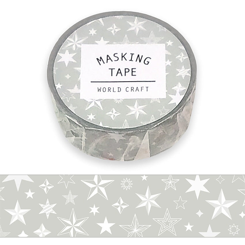 World Craft Grey Stars Washi Tape Washi Tape
