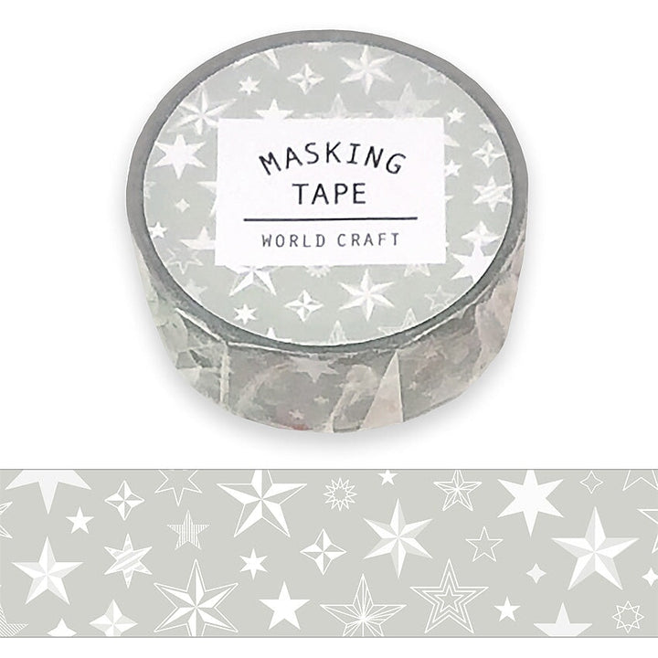 World Craft Grey Stars Washi Tape Washi Tape