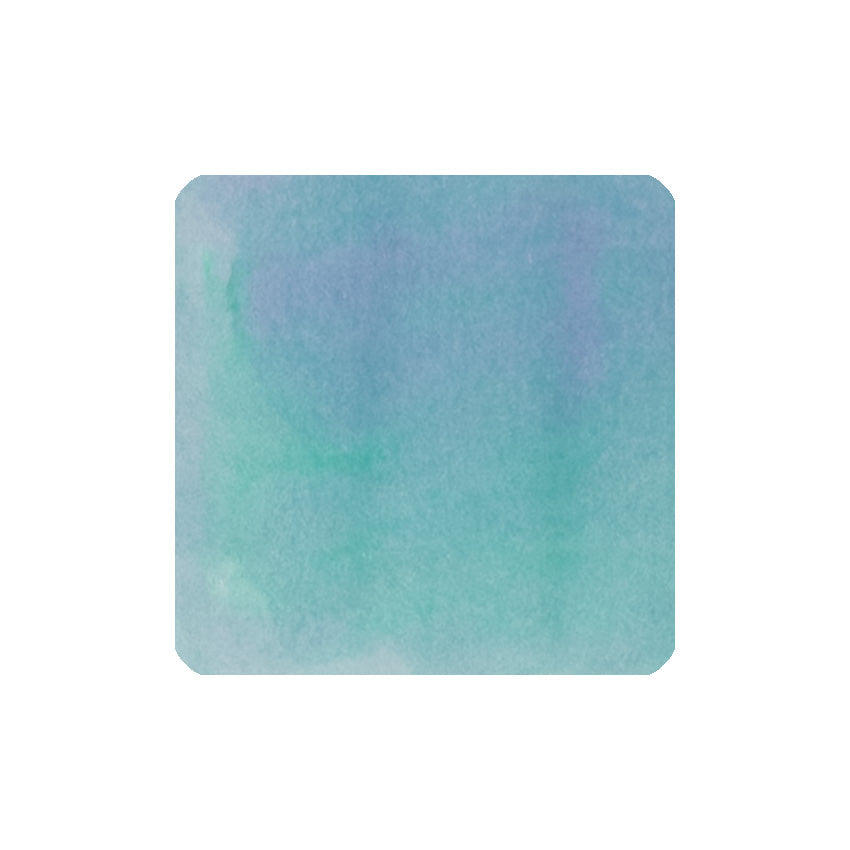 Sailor Manyo Haha fountain pen ink swatch, light blue with dual shading showing hints of green and purple